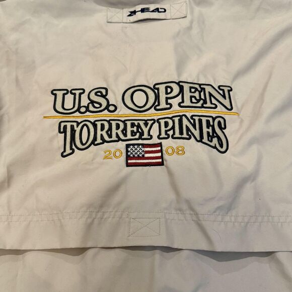 US Open Torrey Pines Jacket Mens S Beige Golf Pullover Windbreaker 2008 Vest - Picture 7 of 11
